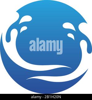 Water splash Logo Template vector design Stock Vector