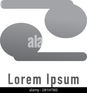 Lowercase Letter pd Alphabet Logo Design Template isolated on white background. Gray TWS Earphone icon illustrated. Monogram Pictorial logotype Stock Vector