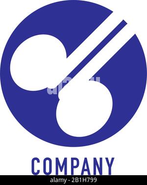 Lowercase Letter db Alphabet Logo Design Template isolated on white background. White TWS Earphone icon illustrated with Blue Ellipse Shape Element. Stock Vector
