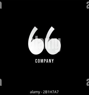 Lowercase Letter bb Alphabet Logo Design Template isolated on black background. White TWS Earphone icon like 66 Number and Quotation mark illustrated. Stock Vector