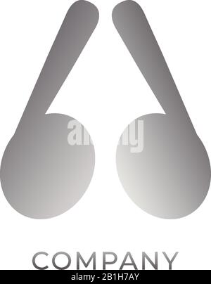 Lowercase Letter bd Alphabet Logo Design Template isolated on white background. Gray TWS Earphone icon illustrated. Monogram Pictorial logotype Stock Vector