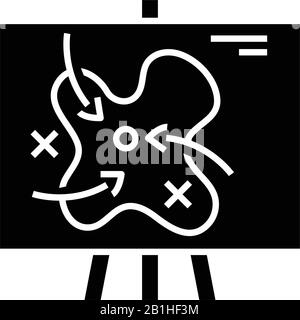 Art scheme black icon, concept illustration, vector flat symbol, glyph sign. Stock Vector