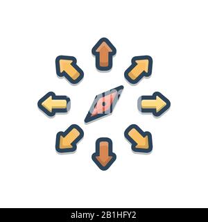 Illustration for Compass Stock Vector