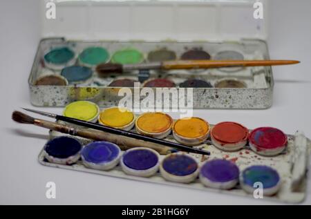 Watercolor Paint set Stock Photo