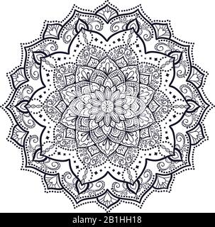 Mandala. Ethnic decorative elements. Hand drawn background. Islam, Arabic, Indian, ottoman motifs. Stock Vector
