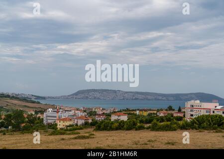 General view of Sinop with Black Sea, Turkey Stock Photo