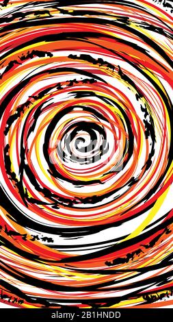 Rabbit hole warp colorful hand drawing illustration Stock Photo