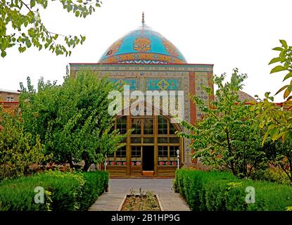 Blue Mosque of Yerevan, the Largest and the Only Active Mosque in Armenia Located on Mashtots Avenue, Central District of Yerevan, Armenia Stock Photo
