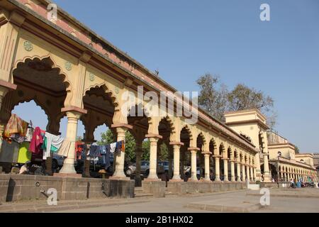 19th Mar 2019, Pune , Maharashtra, India. Alandi Ghat architecture, Alandi Stock Photo