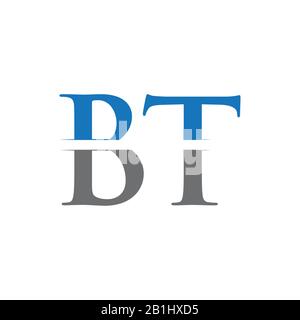 BT Creative Modern Letter Logo Design. BT Icon Letters Logo Vector ...