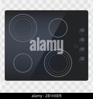 surface of electric and inductive hob Stock Vector
