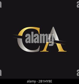 Initial CA Letter Logo With Creative Modern Business Typography Vector Template. Creative Abstract Letter CA Logo Design Stock Vector