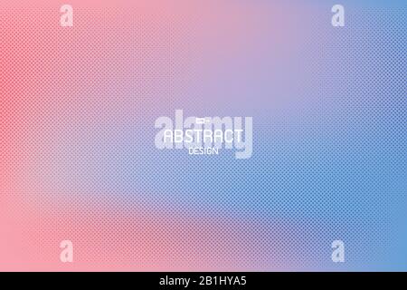 Abstract gradient pink and blue template background with halftone decorative design. Use for ad, poster, artwork, template design, print. illustration Stock Vector