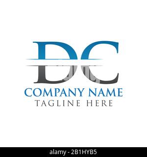 DC Letter Logo Design Vector Template. Alphabet Initial Letter DC Logo ...