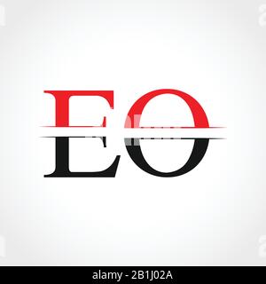 Initial EO Letter Linked Logo Business Vector Template. Creative Letter EO Logo Design Stock Vector