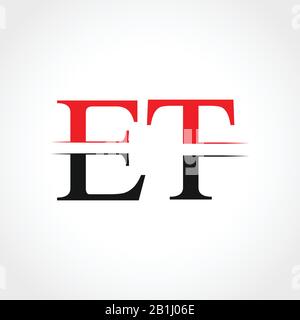 Initial ET Letter Linked Logo Business Vector Template. Creative Letter ET Logo Design Stock Vector
