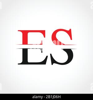 Initial ES Letter Linked Logo Business Vector Template. Creative Letter ES Logo Design Stock Vector