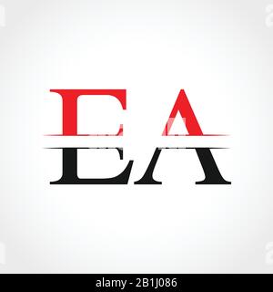Initial EA Letter Linked Logo Business Vector Template. Creative Letter EA Logo Design Stock Vector