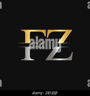 FZ letter Type Logo Design vector Template. Abstract Letter FZ logo ...