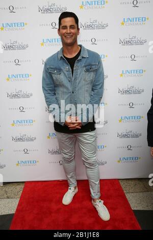 February 26, 2020: JAMIE DORAN from The Bachelorette attends the Australian Premiere of Les Miserables The Staged Concert at the Official Opening of United Cinemas Opera Quays on February 26, 2020 in Sydney, NSW Australia  (Credit Image: © Christopher Khoury/Australian Press Agency via ZUMA  Wire) Stock Photo