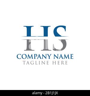 HS letter Type Logo Design vector Template. Abstract Letter HS logo Design Stock Vector