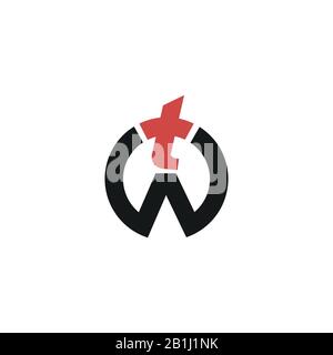 Initial letter wt  logo or tw logo vector design template Stock Vector