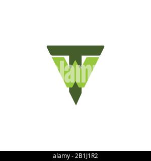 Initial letter wt  logo or tw logo vector design template Stock Vector