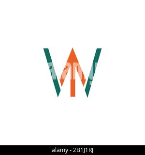 Initial letter wt  logo or tw logo vector design template Stock Vector