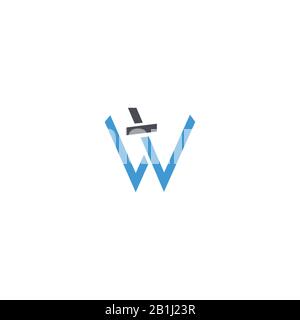 Initial letter wt  logo or tw logo vector design template Stock Vector