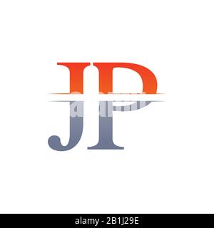 JP letter Type Logo Design vector Template. Abstract Letter JP logo Design Stock Vector