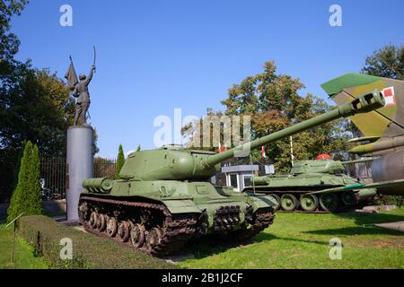 IS-2 Heavy Tank (IS meaning Joseph Stalin or Iosif Stalin), used by the Soviet Union during World War II, Polish Army Museum in city of Warsaw, Poland Stock Photo