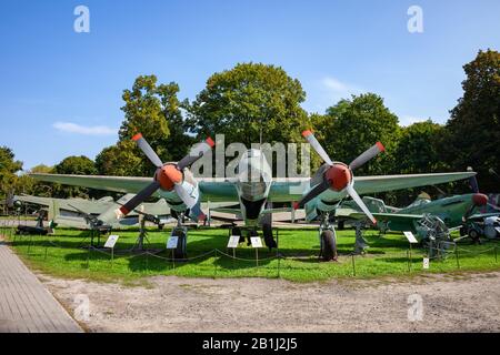 Tupolev Tu-2 (Tu-2S, NATO: Bat) Soviet bomber aircraft of World War II in Polish Army Museum in Warsaw, Poland Stock Photo