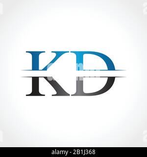 Initial KD letter Logo Design vector Illustration. Abstract Letter KD logo Design Stock Vector