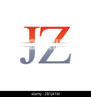 JZ letter Type Logo Design vector Template. Abstract Letter JZ logo Design Stock Vector