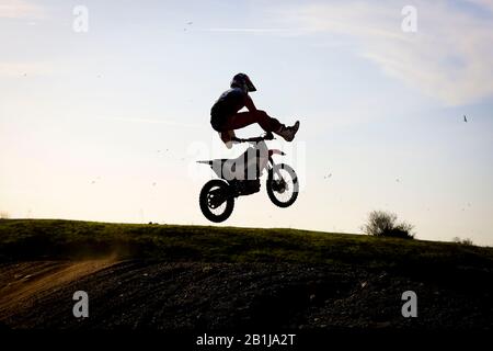 CARDIFF, UNITED KINGDOM, 5th February 2020. MotoX racers down at the foreshore track. Credit: Megan Ellis Stock Photo