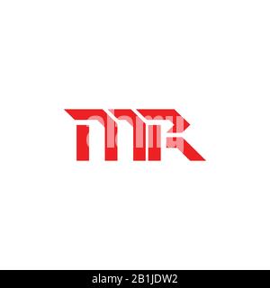 Initial letter mr or rm logo design template Stock Vector