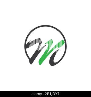 Initial letter mr or rm logo design template Stock Vector