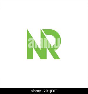 Initial letter mr or rm logo design template Stock Vector