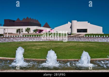 Art Museum of South Texas, designed by Philip Johnson, Corpus Christi, Gulf Coast, Texas, USA Stock Photo