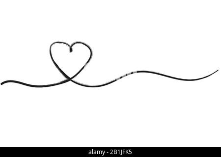 Tangled grungy round scribble hand drawn with thin line, divider shape. Isolated on white background. Vector illustration Stock Vector