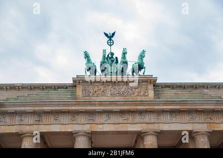 A close up of a Brandenburg gate Stock Photo