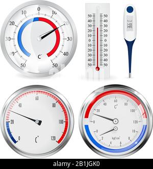 Thermometers set Stock Vector