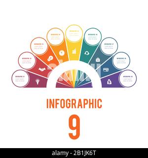 Elements of Infographics Conceptual Cyclic Processes Possible to Use for Workflow, Banner, Diagram, Web design, Timeline, Area chart,Number options. C Stock Vector