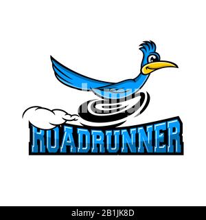 Modern roadrunner bird logo. Vector illustration. Stock Vector