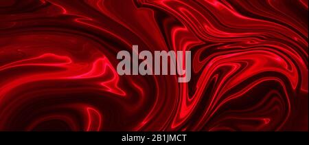 red and black liquid color oil paint. abstract background and texture.  illustration banner. extreme widescreen Stock Photo - Alamy