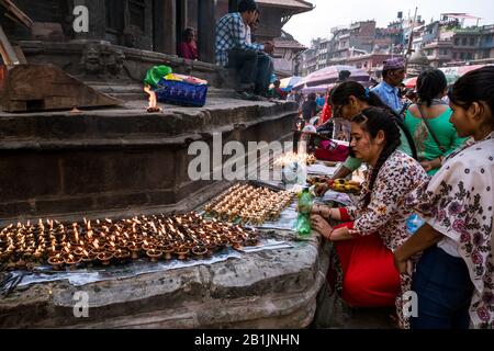 Rato Machhindranath Jatra festival in Lalitpur (Patan), Kathmandu valley, Nepal Stock Photo