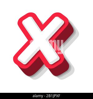 3D bold funny letter X, heavy type for modern super hero monogram, prize logo, comic graphic, fun and cool poster and education game. Extrude style Stock Vector