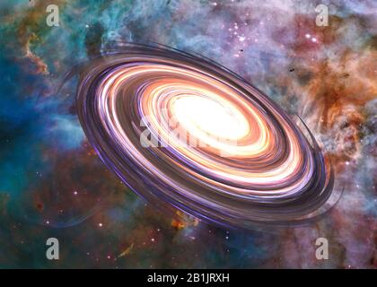 Far galaxy somewhere in deep space closeup. Science fiction. Dramatic space wallpaper. Elements of this image were furnished by NASA Stock Photo