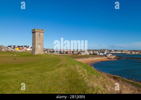 The war memorial on Anstruther Golf course, Fife, Scotland Stock Photo