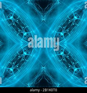 blue circular wave glow. kaleidoscope lighting effect. abstract background for your business. Stock Photo